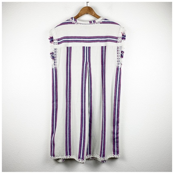 NWT Faherty Baja Beach Tunic Dress in French Rose Baja Stripe Size Large - Picture 5 of 12